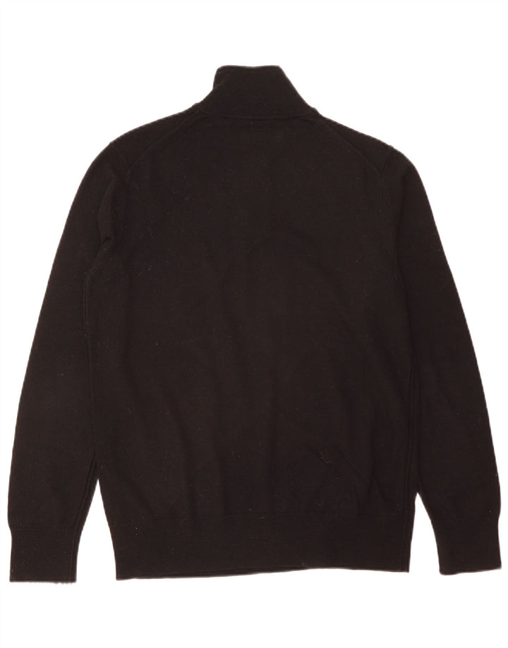 Maglione maglione con zip da uomo All Saints, nero medio