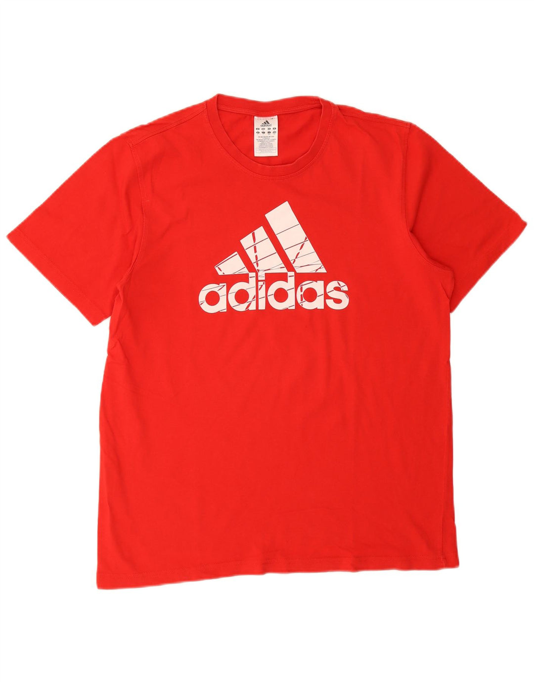 T-shirt grafica da uomo Adidas Top grande in cotone rosso