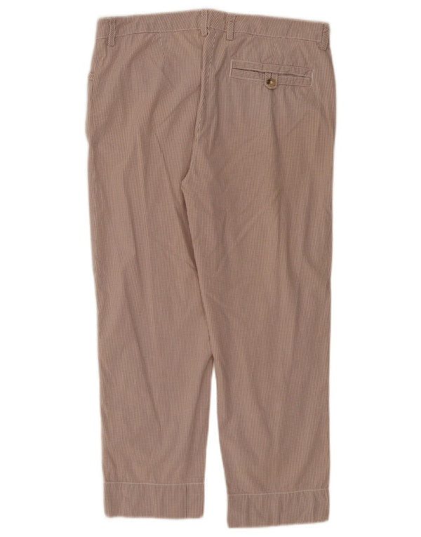 MARLBORO CLASSICS Pantaloni cropped da donna EU 46 XL W32 L23 Beige a quadri