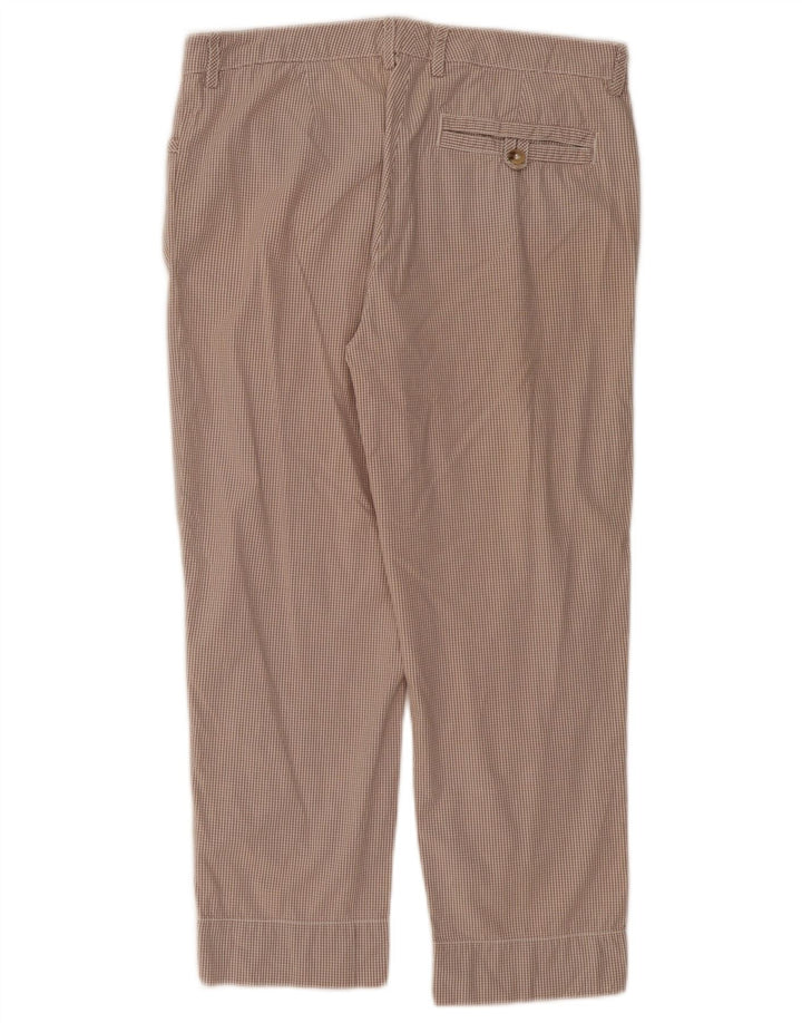 MARLBORO CLASSICS Pantaloni cropped da donna EU 46 XL W32 L23 Beige a quadri