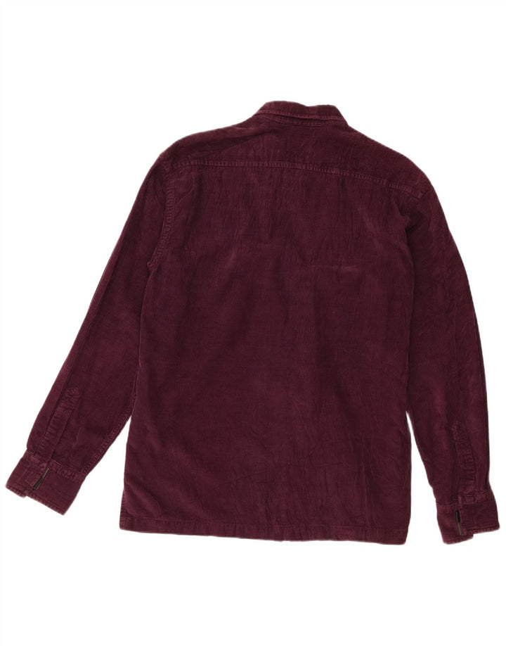 Camicia da uomo in velluto a coste Replay, cotone viola medio