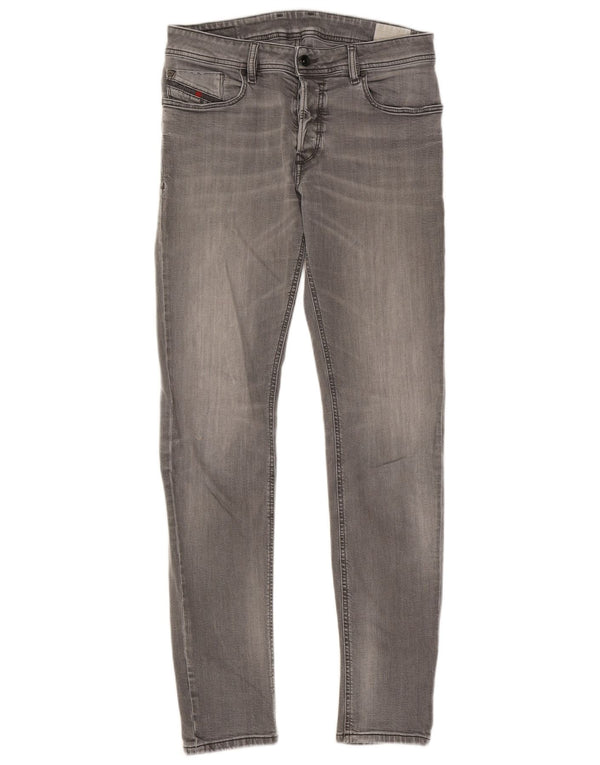 Diesel Uomo Sleenker Slim Jeans W32 L32 Cotone Grigio