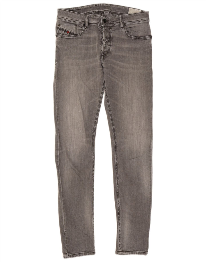 Diesel Uomo Sleenker Slim Jeans W32 L32 Cotone Grigio