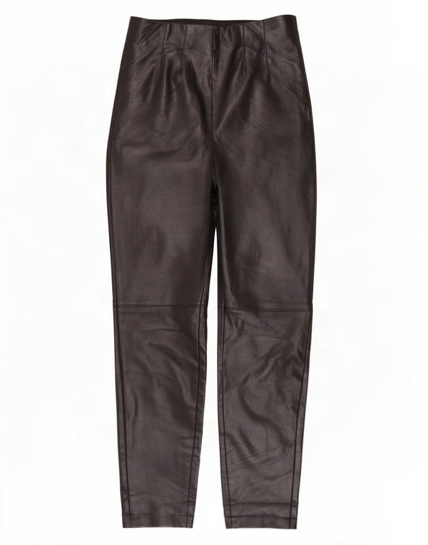 Pantaloni skinny in pelle da donna Zara piccoli W26 L27 poliestere nero
