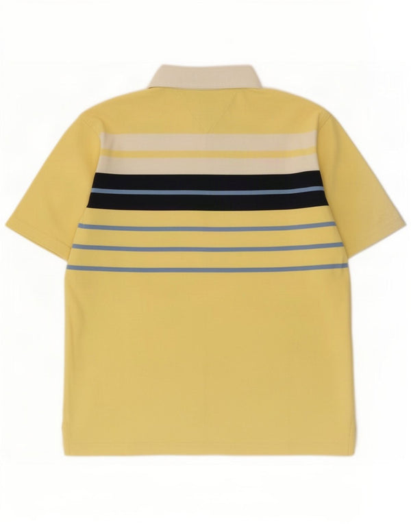 Tommy Hilfiger Mens Rugby Polo Shirt Medium Yellow Striped