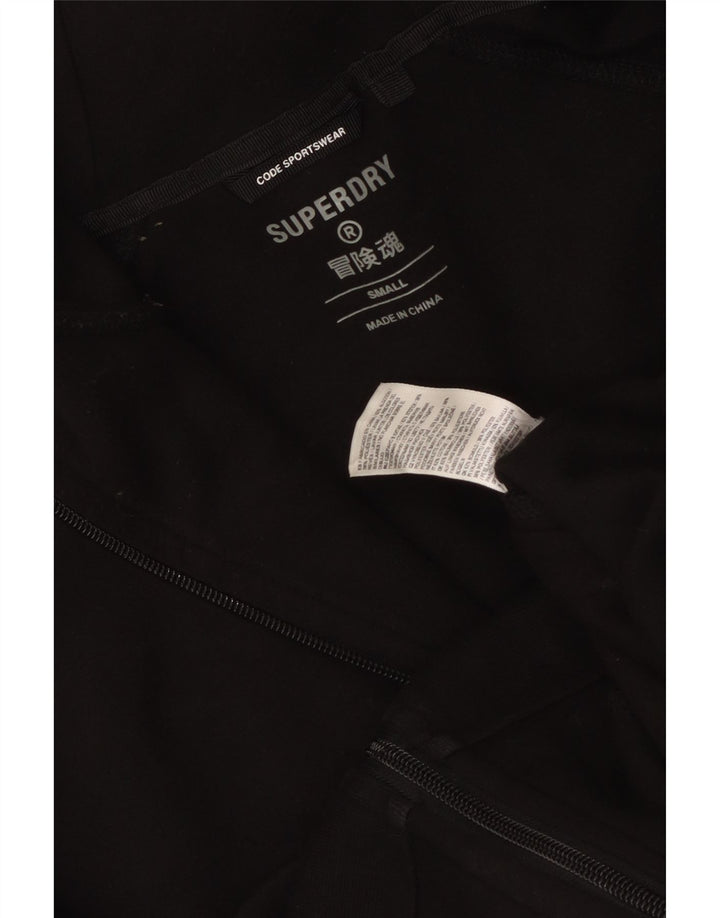 Maglione con cappuccio e zip da uomo Superdry piccolo in cotone nero