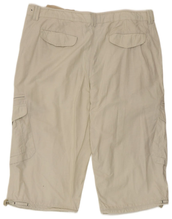 Pantaloncini cargo da uomo Marks & Spencer W40 XL in cotone beige