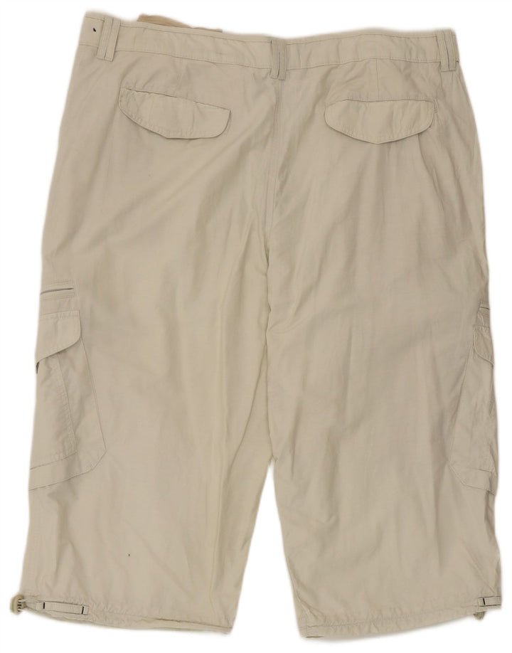 Pantaloncini cargo da uomo Marks & Spencer W40 XL in cotone beige