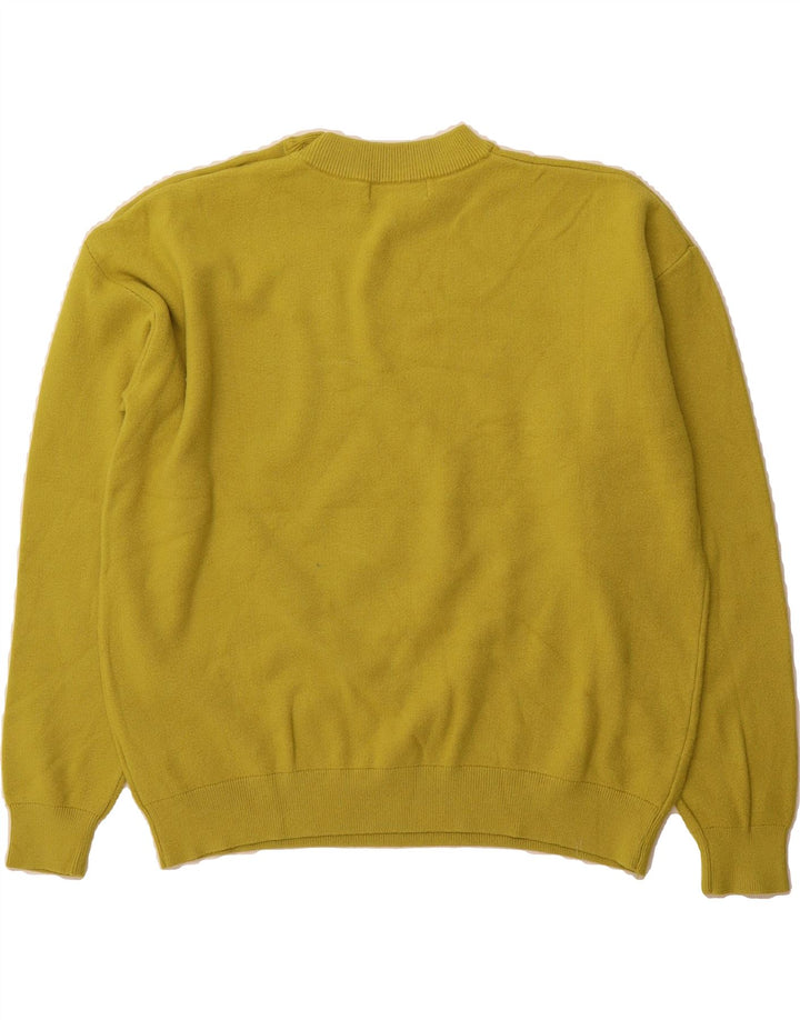 MARKS & SPENCER Womens Crew Neck Jumper Sweater UK 14 Medium Yellow Vintage Marks & Spencer and Second-Hand Marks & Spencer from Messina Hembry 