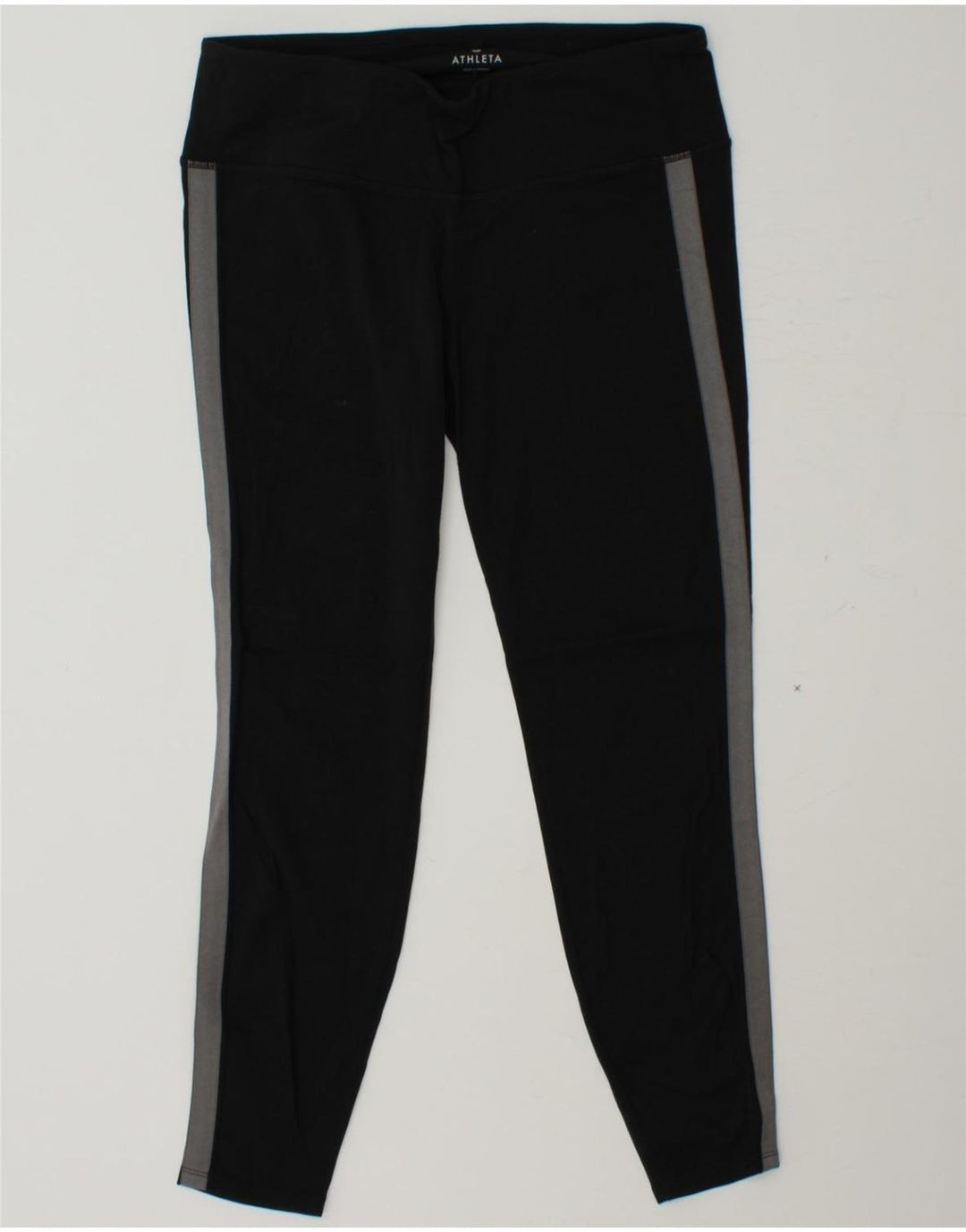 ATHLETA Womens Leggings UK 14 Large  Black Colourblock Nylon Vintage Athleta and Second-Hand Athleta from Messina Hembry 