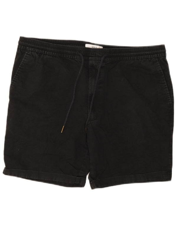 Pantaloncini chino da uomo Marks & Spencer grandi W34 cotone nero