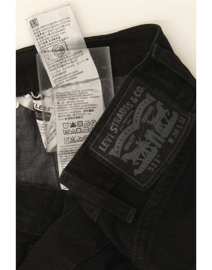 Jeans Levi's Uomo 511 Slim W38 L32 Cotone Nero