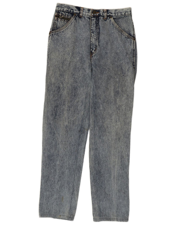 Jeans dritti da donna vintage W33 L30 in cotone blu