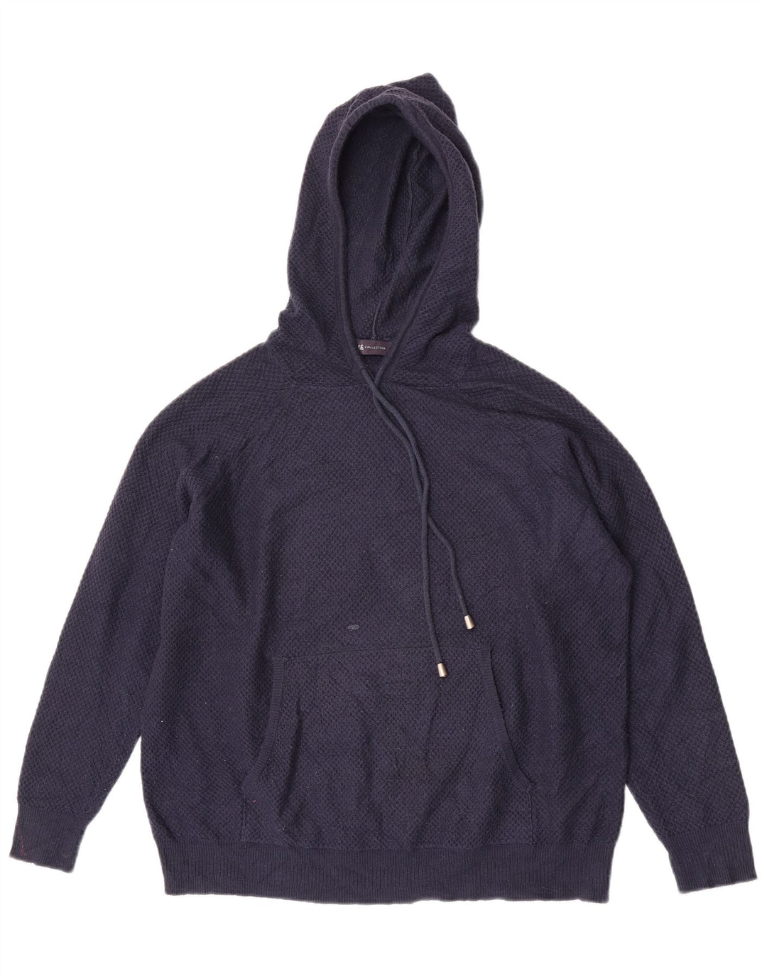 Maglione con cappuccio da donna Marks & Spencer UK 14 Viscosa blu navy medio