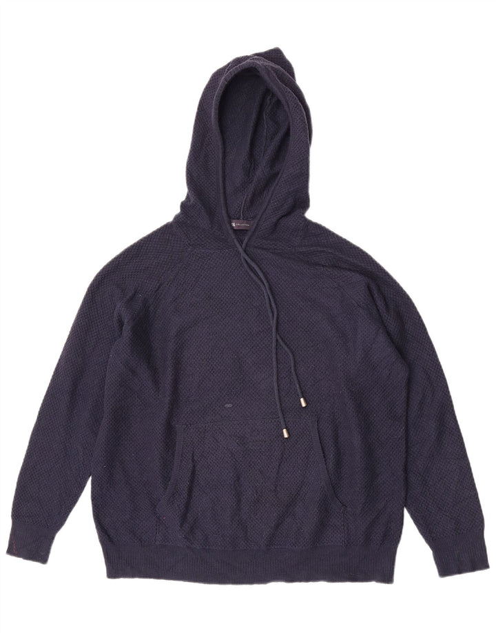 Maglione con cappuccio da donna Marks & Spencer UK 14 Viscosa blu navy medio