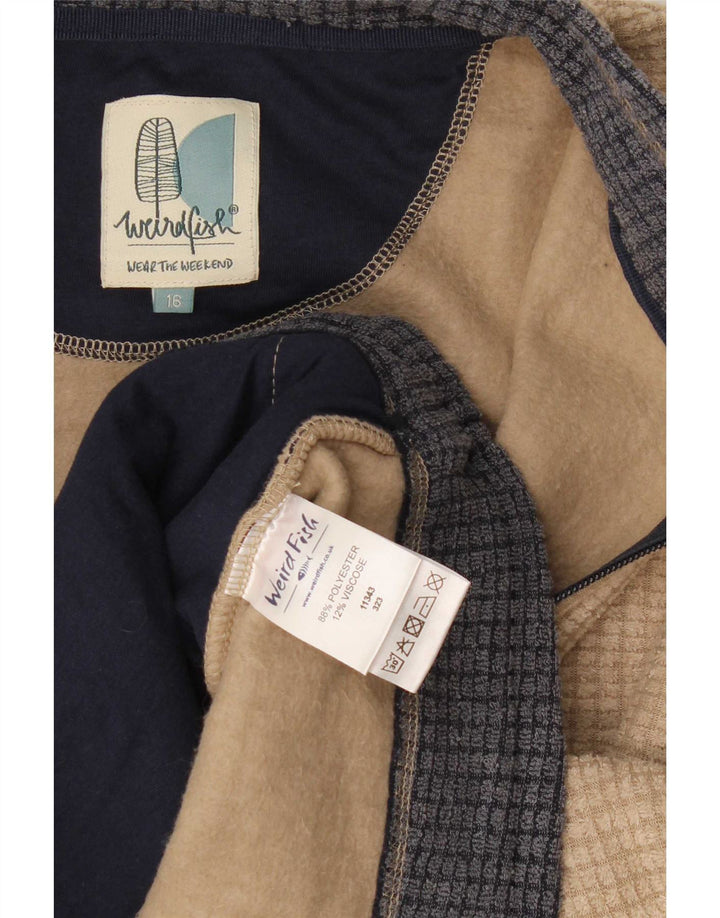 Giacca in pile da donna Weird Fish UK 16 Large Beige Poliestere