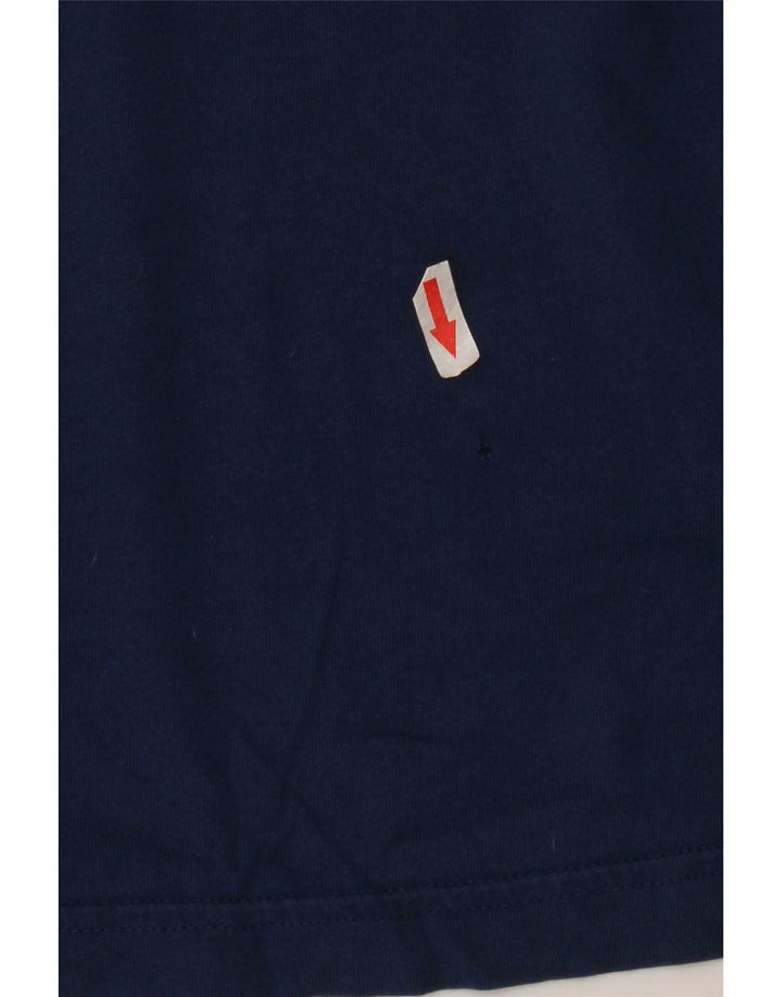 T-shirt da uomo Adidas Top Small blu in cotone color block