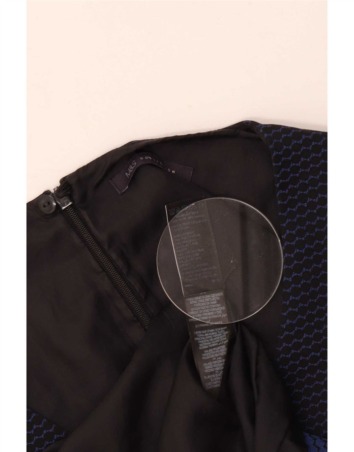 Abito tubino da donna Marks & Spencer UK 14 Blocco colore blu navy medio