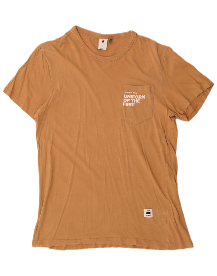 T-shirt grafica da uomo G-Star Top grande marrone