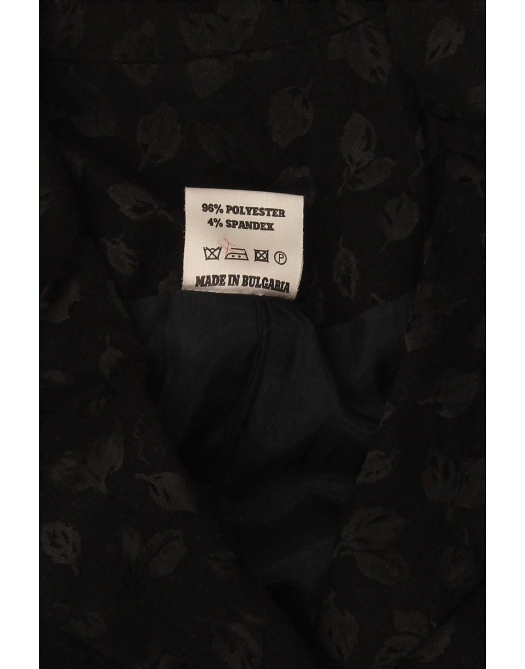 Giacca blazer vintage da donna a 6 bottoni con linea lunga IT 40 piccolo floreale nero