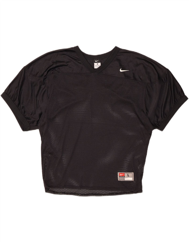 T-shirt da uomo NIKE Top grande in nylon nero