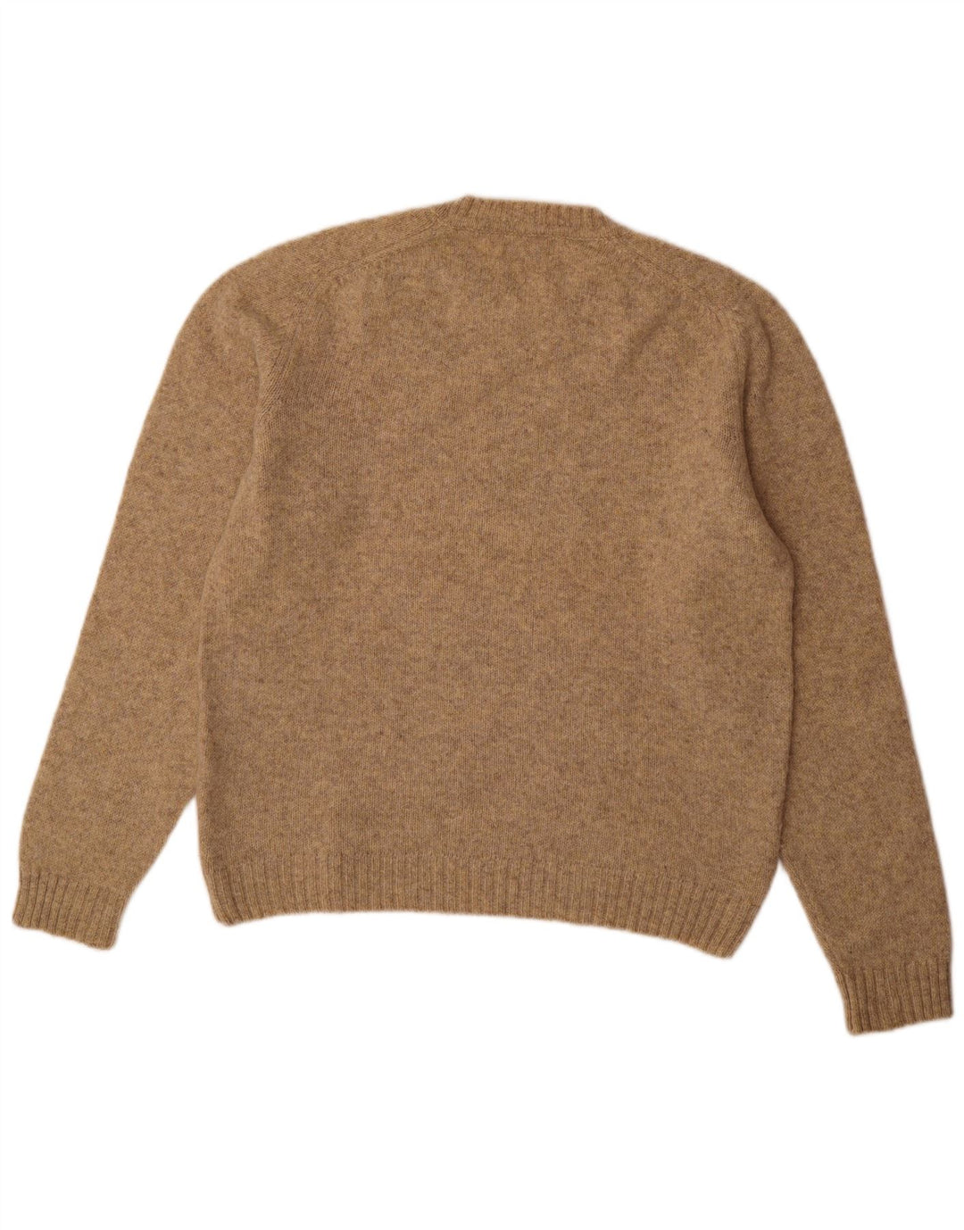 Maglione girocollo da uomo Zara, maglione grande, in lana screziata beige