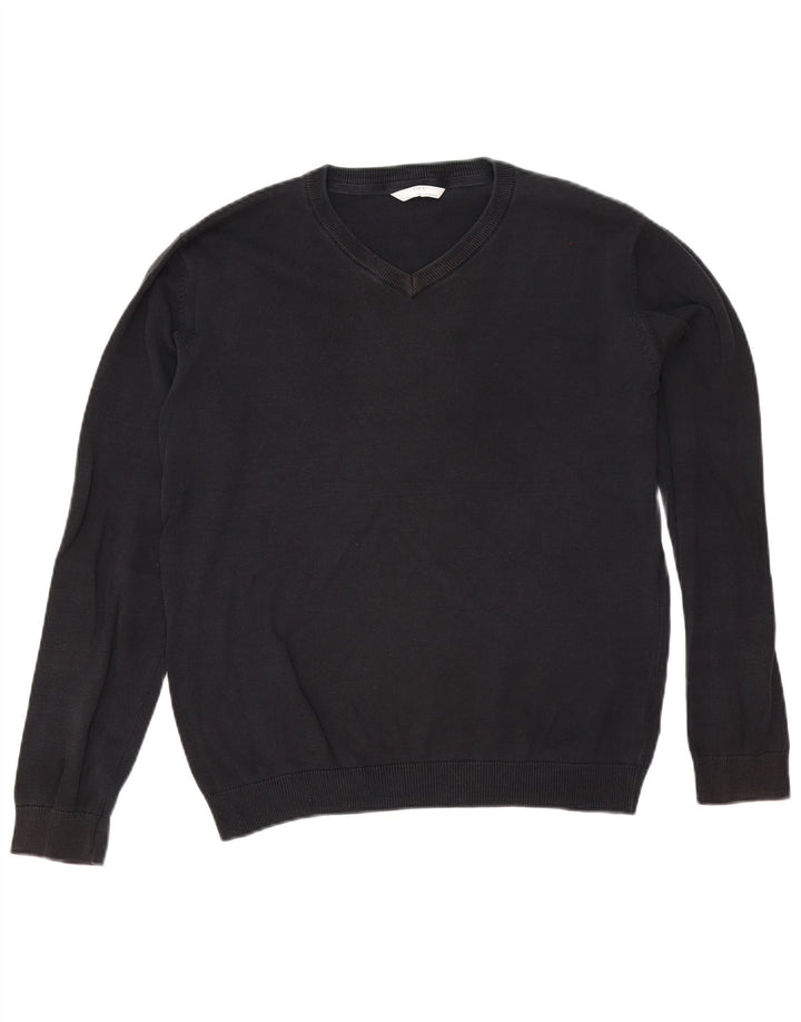 Maglione Marks & Spencer da ragazzo con scollo a V 15-16 anni in cotone nero