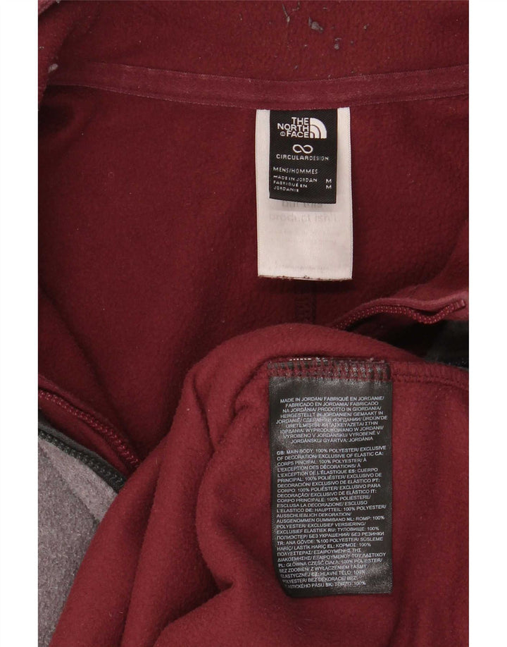 Maglione in pile da uomo The North Face con zip e collo, sportivo in poliestere grigio medio