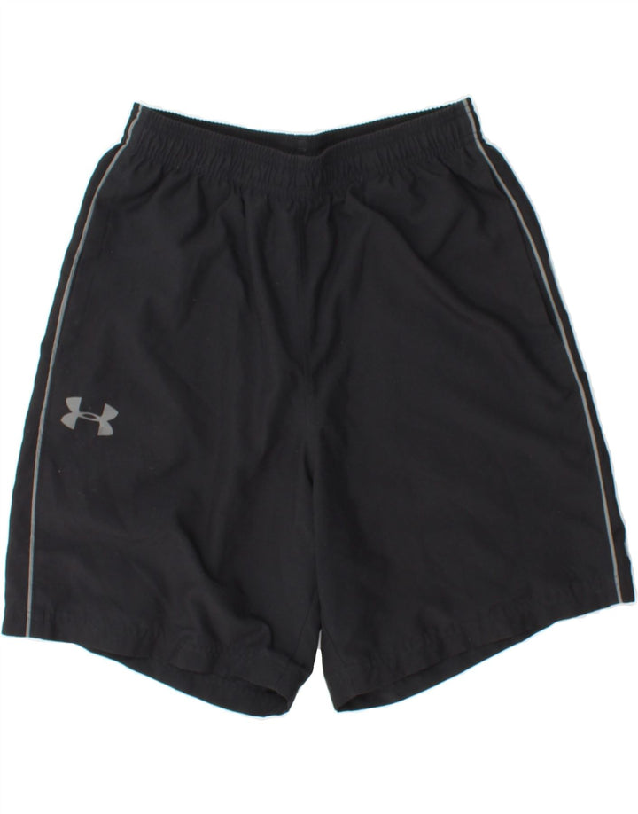 UNDER ARMOUR Mens Graphic Sport Shorts Medium Black Polyester Vintage Under Armour and Second-Hand Under Armour from Messina Hembry 