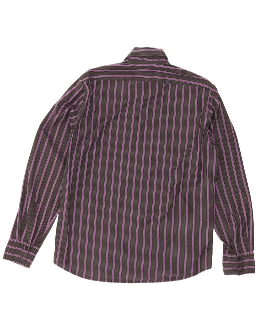 Camicia da uomo Hugo Boss vestibilità classica in cotone a righe viola medio