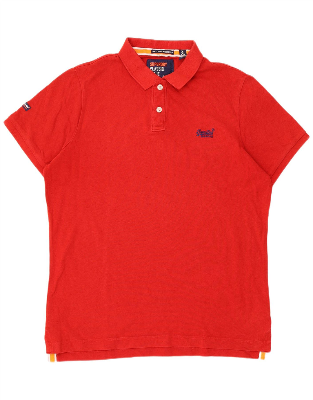 Polo da uomo Superdry 3XL in cotone rosso