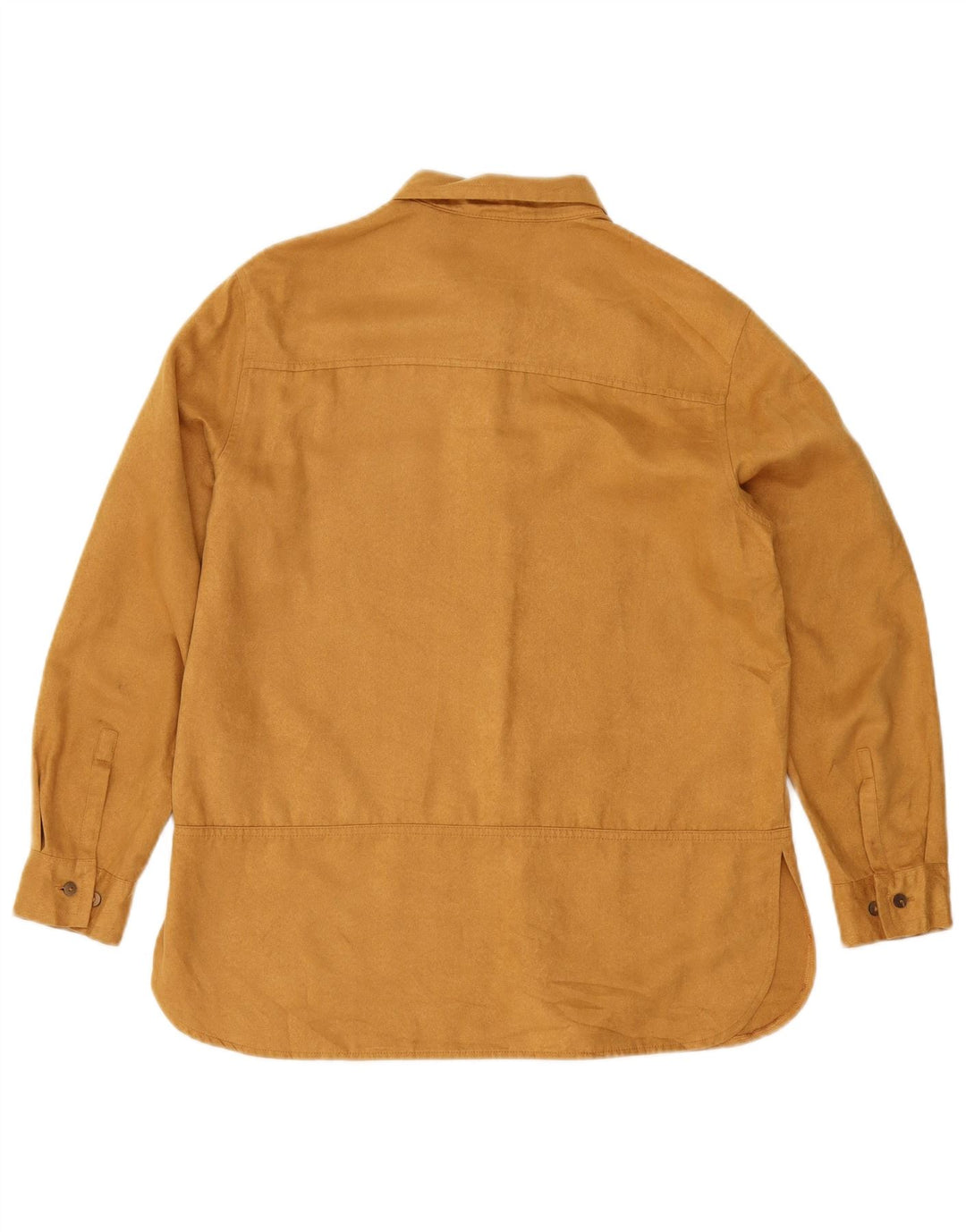 Camicia da donna Marks & Spencer in finta pelle scamosciata UK 10 piccola poliestere beige