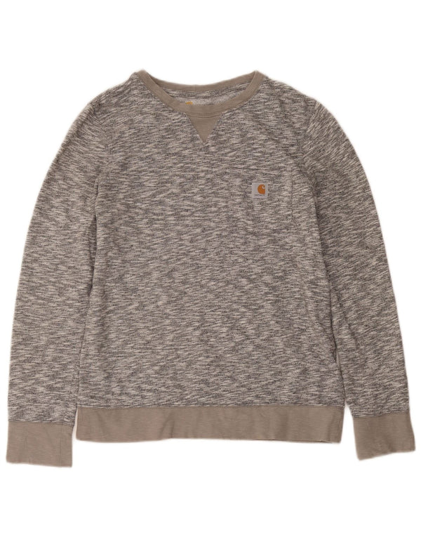 Felpa da donna Carhartt maglione US 4/6 piccolo cotone screziato grigio