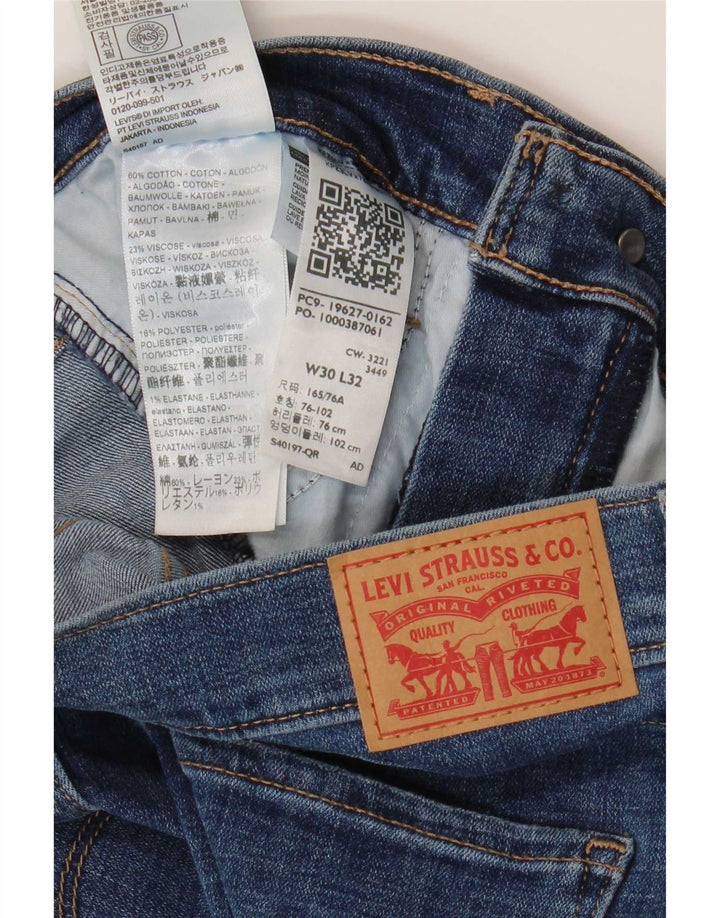 Levi's Donna 312 Crop Shaping Jeans Slim W30 L24 Cotone Blu