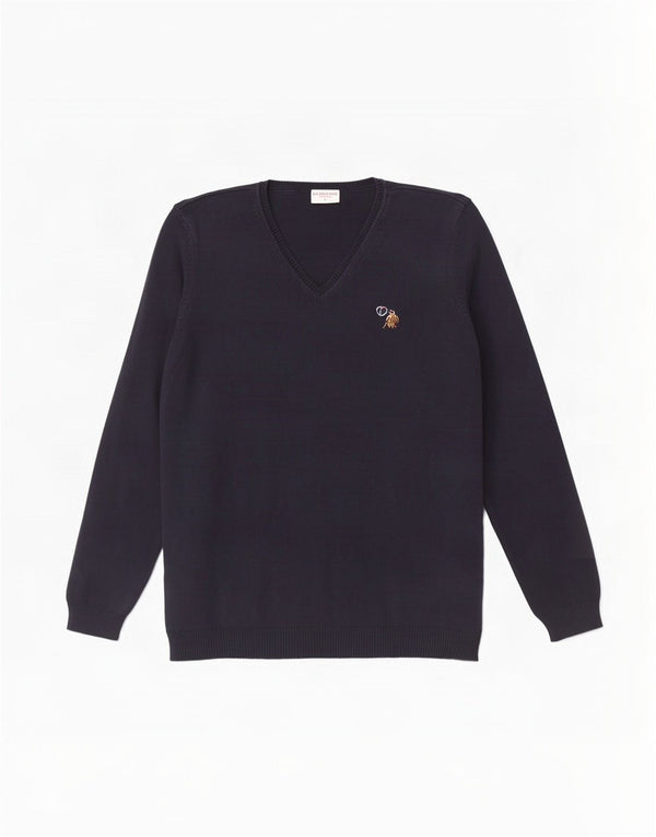 Polo Assn. Maglione da donna con scollo a V UK 14 Large Blu Navy