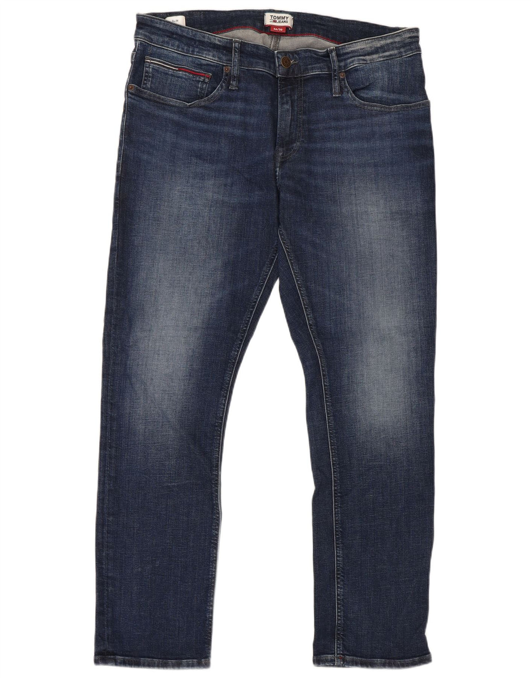 Jeans slim da uomo Tommy Hilfiger W36 L30 cotone blu