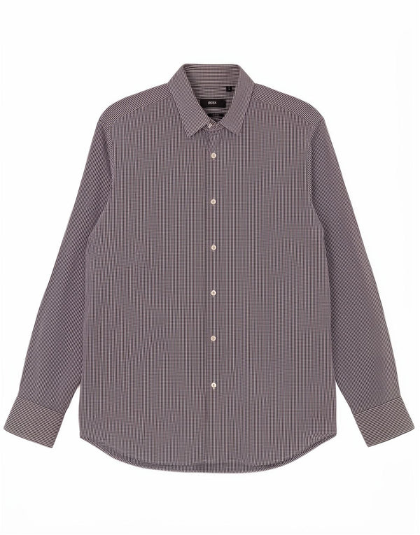 Camicia da uomo vestibilità regolare Hugo Boss taglia 41 16 grande percalle blu