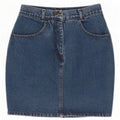 Gonna di jeans vintage da donna IT 44 media W26 cotone blu