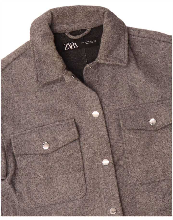 Giubbotto bomber oversize da donna Zara UK 6 XS poliestere grigio