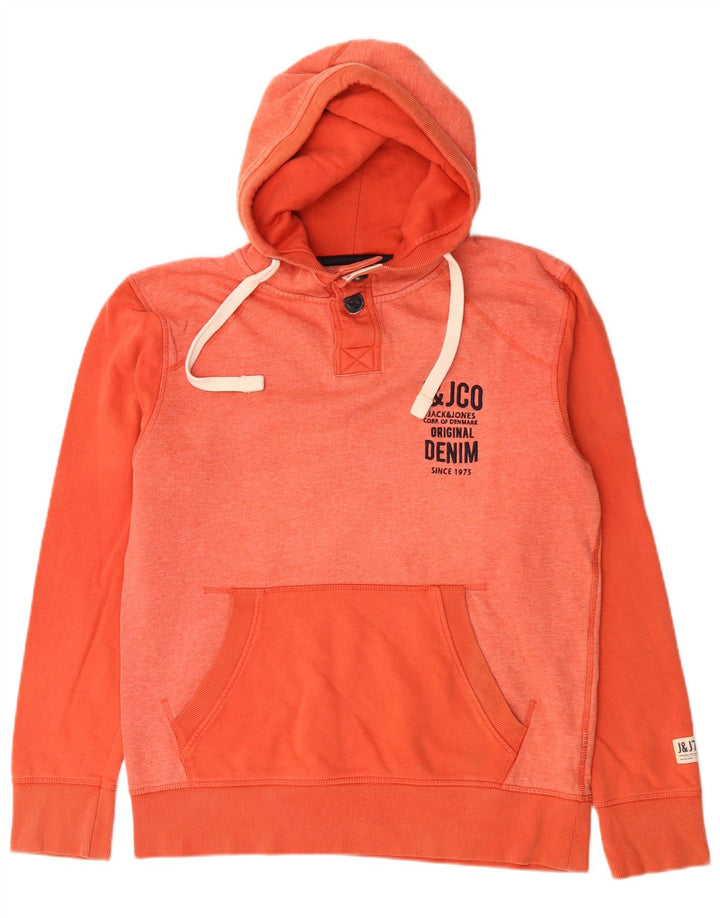 Jack & Jones, maglione da uomo con cappuccio e collo con bottoni grafici, color block rosa medio