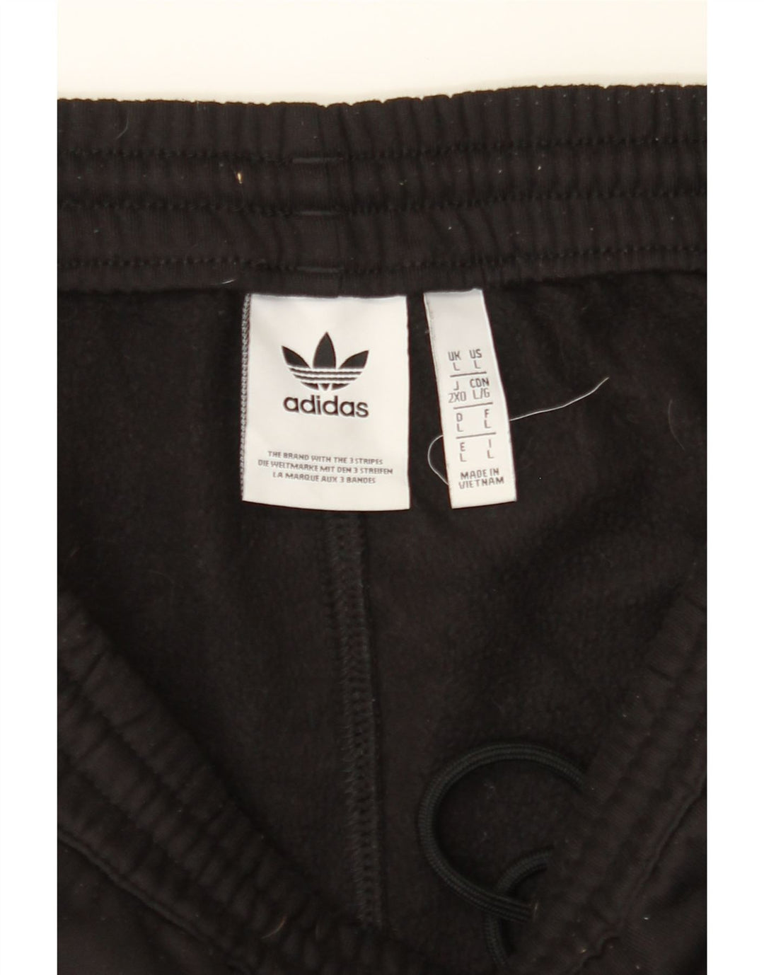 ADIDAS Mens Graphic Tracksuit Trousers Large  Black Polyester Vintage Adidas and Second-Hand Adidas from Messina Hembry 