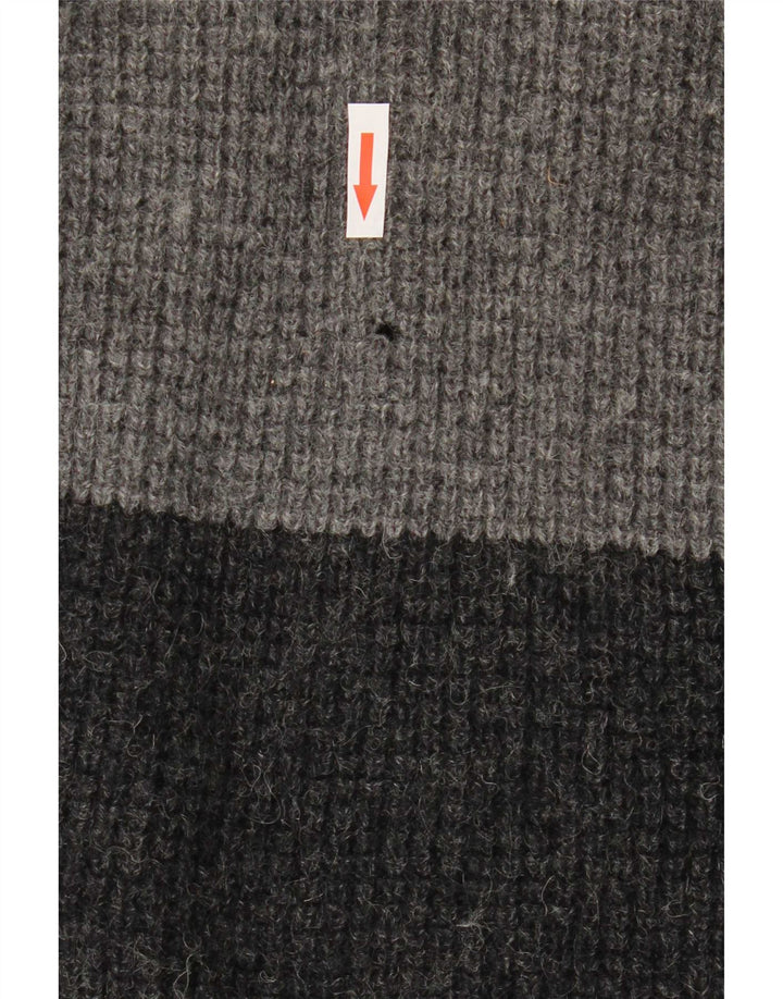 Maglione Levi's da uomo con scollo a V, grande, in lana vergine color grigio color block
