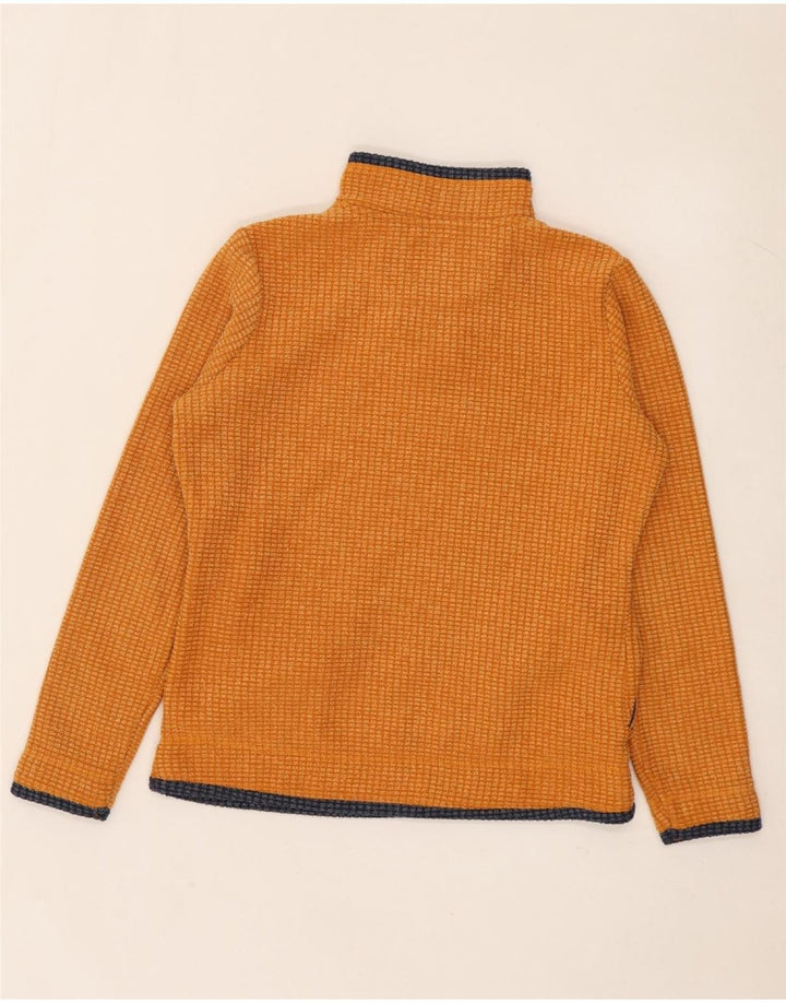 WEIRD FISH Maglione in pile oversize da donna con collo e zip UK 10 piccolo arancione