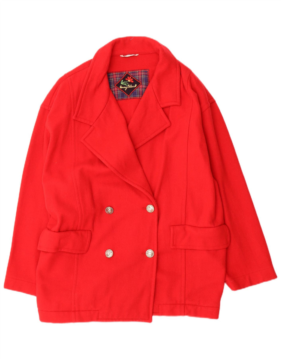 Cappotto doppiopetto oversize da donna Penny Black UK 12 Lana rossa media