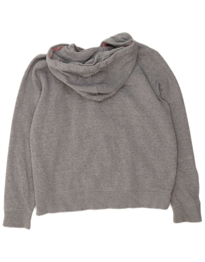 Maglione con cappuccio e zip oversize con grafica da donna Jack Wills UK 16 grande grigio