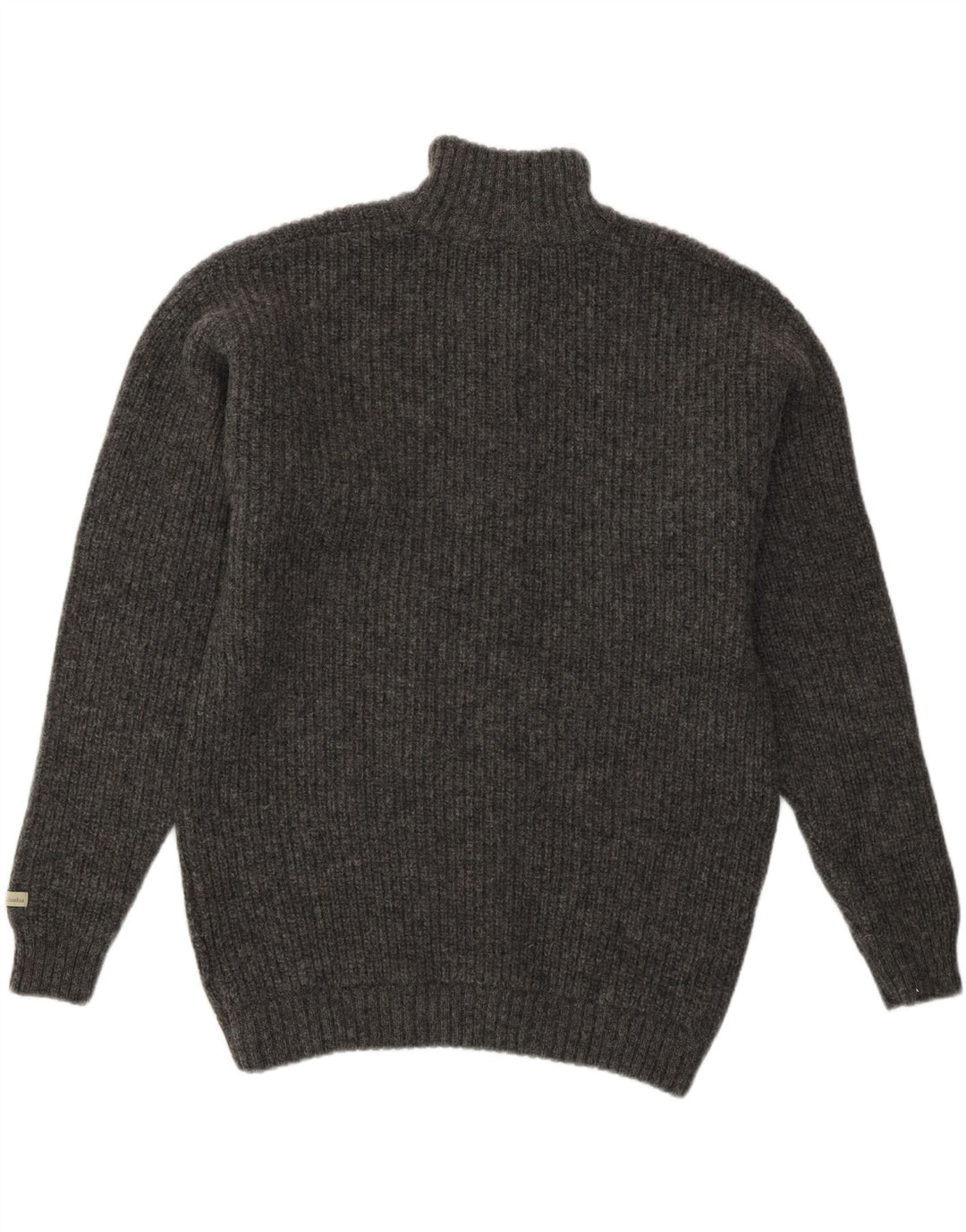 Maglione Columbia da uomo con zip e collo in lana grigio medio