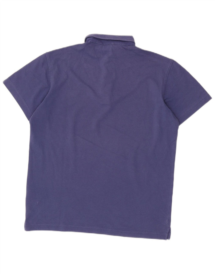 Sergio Tacchini Mens Polo Shirt Large Navy Blue Cotton