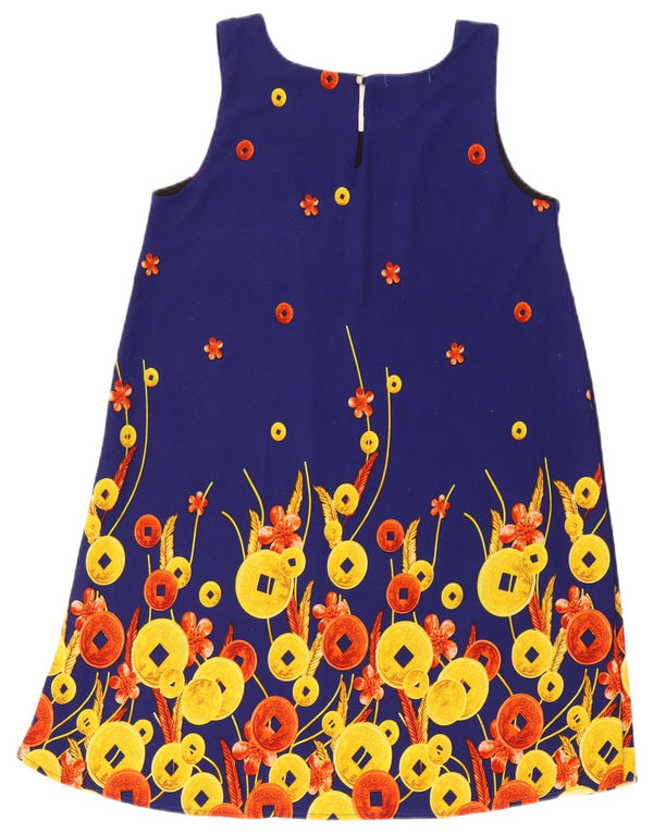 Abito a trapezio senza maniche da donna Zara UK 10 piccolo floreale blu