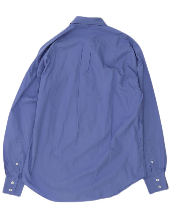 Camicia da uomo Yves Saint Laurent taglia 39 15 1/2 cotone blu medio