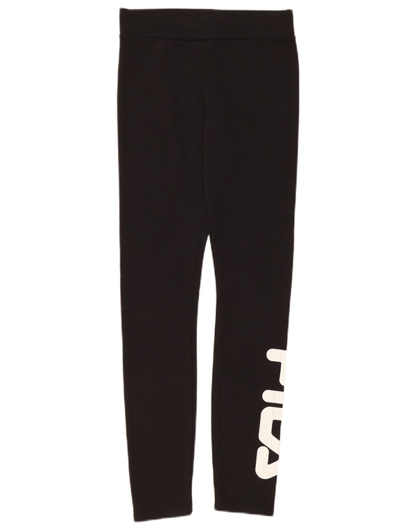 Leggings grafici da donna Fila UK 8 Small poliestere nero